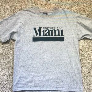 Gray University of Miami T-Shirt